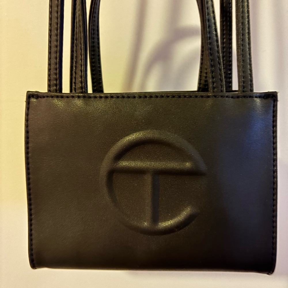 Telfar Black Tote Smooth Leather